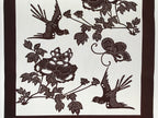 Antique Japanese Katagami Kimono Paper Stencil Peony Flower Butterfly 4Y480