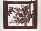 Antique Japanese Katagami Kimono Paper Stencil Plum Blossom Bamboo 4Y470