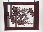 Antique Japanese Katagami Kimono Paper Stencil Plum Blossom Bamboo 4Y470