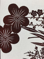 Antique Japanese Katagami Kimono Paper Stencil Plum Blossom Bamboo 4Y470