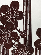 Antique Japanese Katagami Kimono Paper Stencil Plum Blossom Bamboo 4Y470