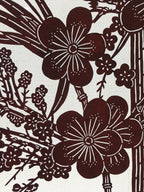 Antique Japanese Katagami Kimono Paper Stencil Plum Blossom Bamboo 4Y470