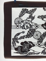 Antique Japanese Katagami Kimono Paper Stencil Summer Dragonfly 4Y475