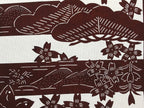 Antique Japanese Katagami Kimono Stencil Cherry Blossom Chrysanthemum 4Y496