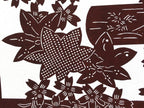 Antique Japanese Katagami Kimono Stencil Cherry Blossom Chrysanthemum 4Y496
