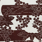 Antique Japanese Katagami Kimono Stencil Cherry Blossom Chrysanthemum 4Y496