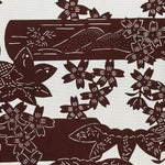 Antique Japanese Katagami Kimono Stencil Cherry Blossom Chrysanthemum 4Y496