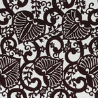 Antique Japanese Katagami Kimono Stencil Karakusa Anthurium Flower 4Y497