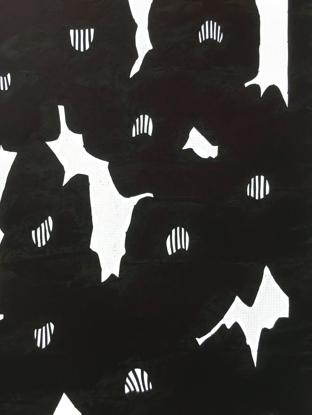 Antique Japanese Katagami Kimono Stencil Katazome Abstract C757