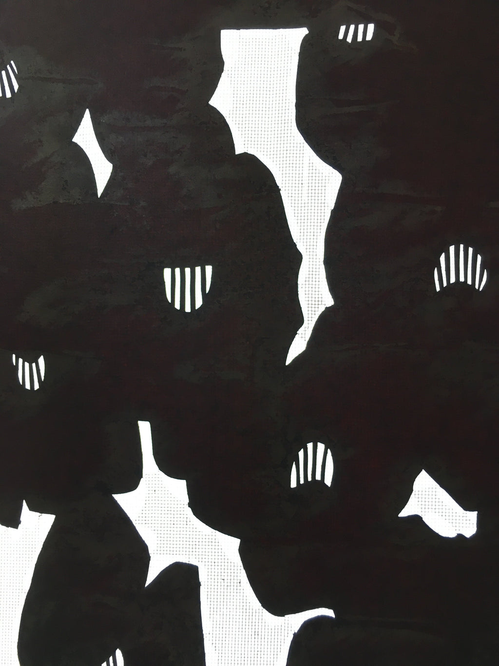 Antique Japanese Katagami Kimono Stencil Katazome Abstract C757