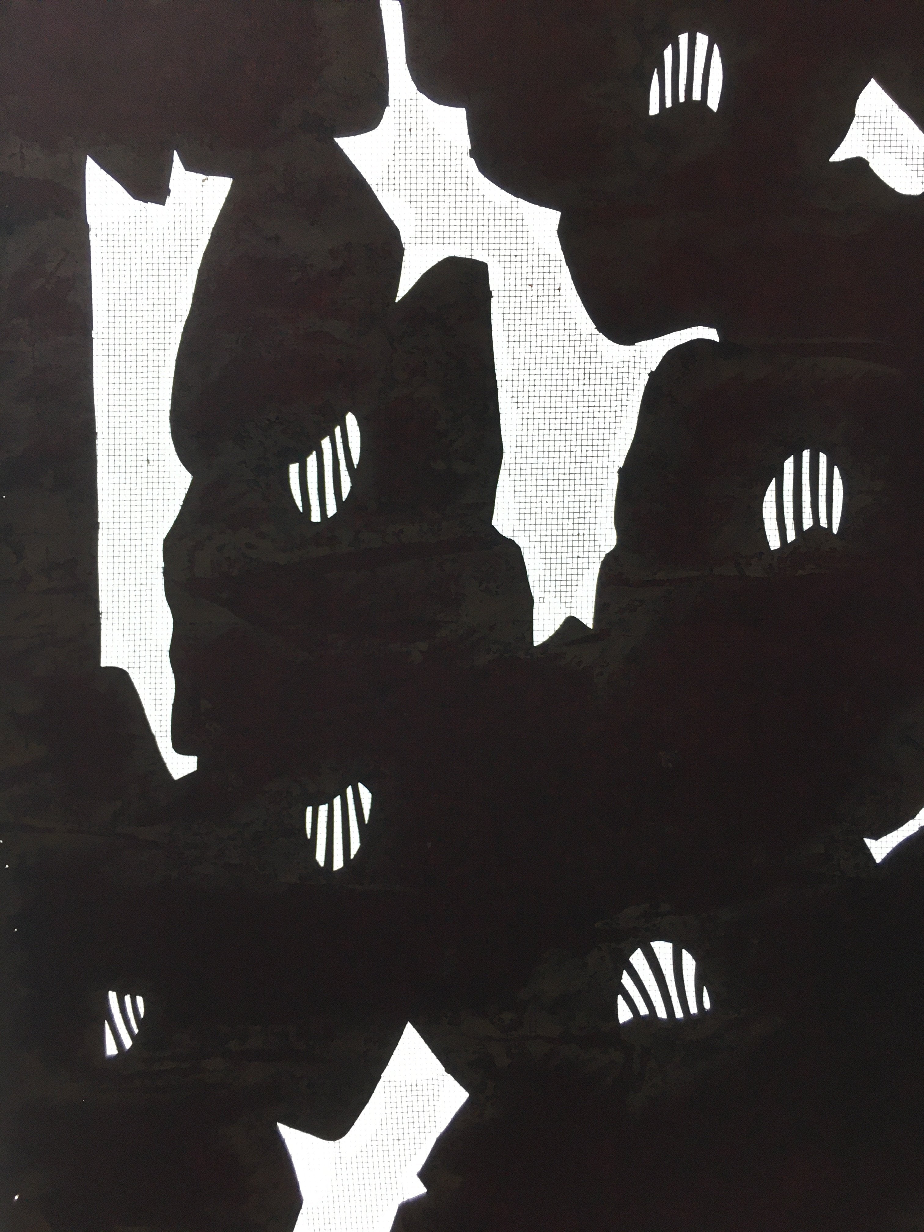 Antique Japanese Katagami Kimono Stencil Katazome Abstract C757