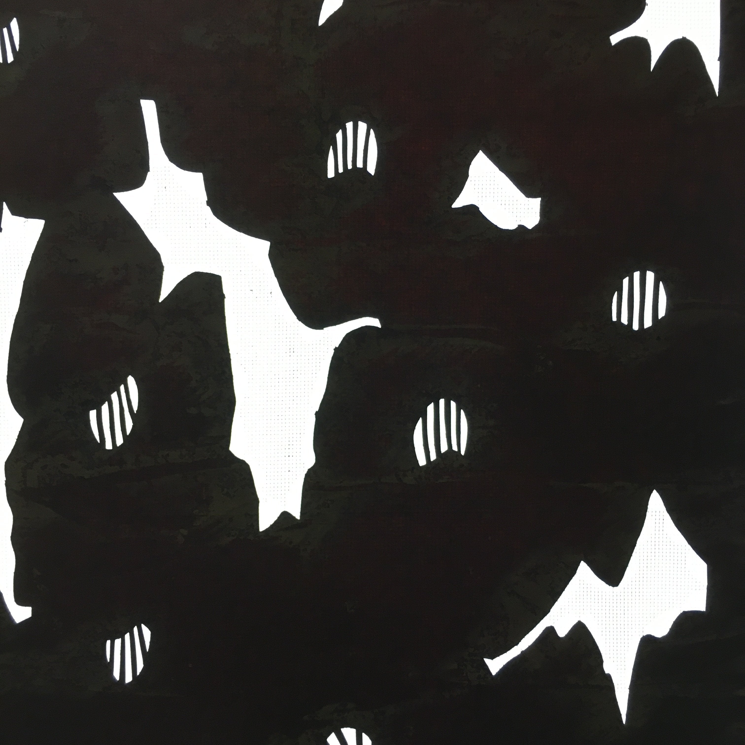 Antique Japanese Katagami Kimono Stencil Katazome Abstract C757