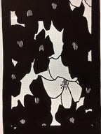 Antique Japanese Katagami Kimono Stencil Katazome Abstract Flower C758