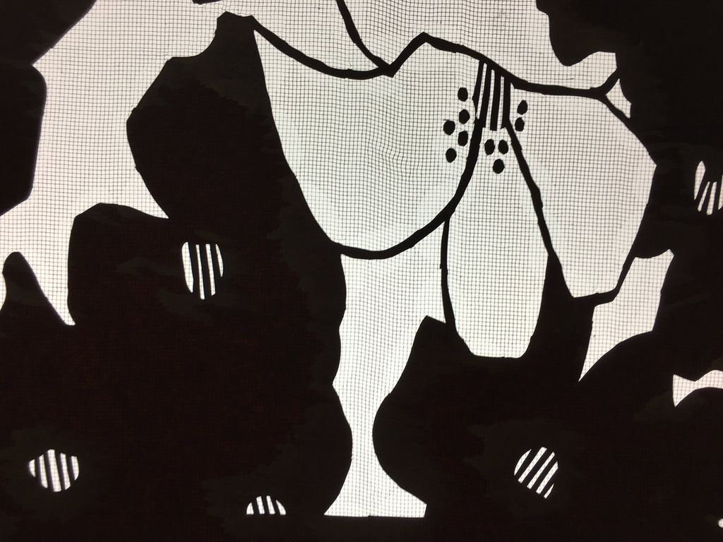 Antique Japanese Katagami Kimono Stencil Katazome Abstract Flower C758