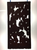 Antique Japanese Katagami Kimono Stencil Katazome Abstract Flower C759