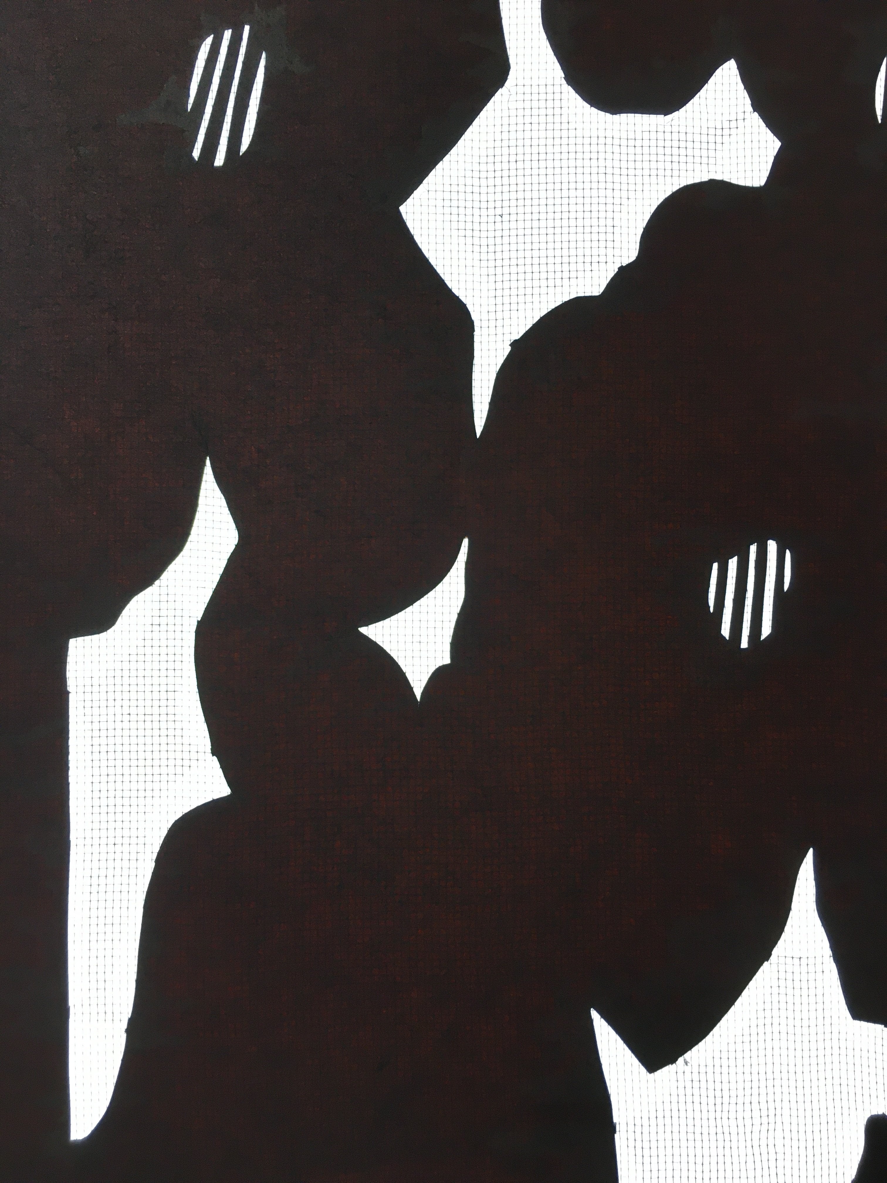 Antique Japanese Katagami Kimono Stencil Katazome Abstract Flower C759