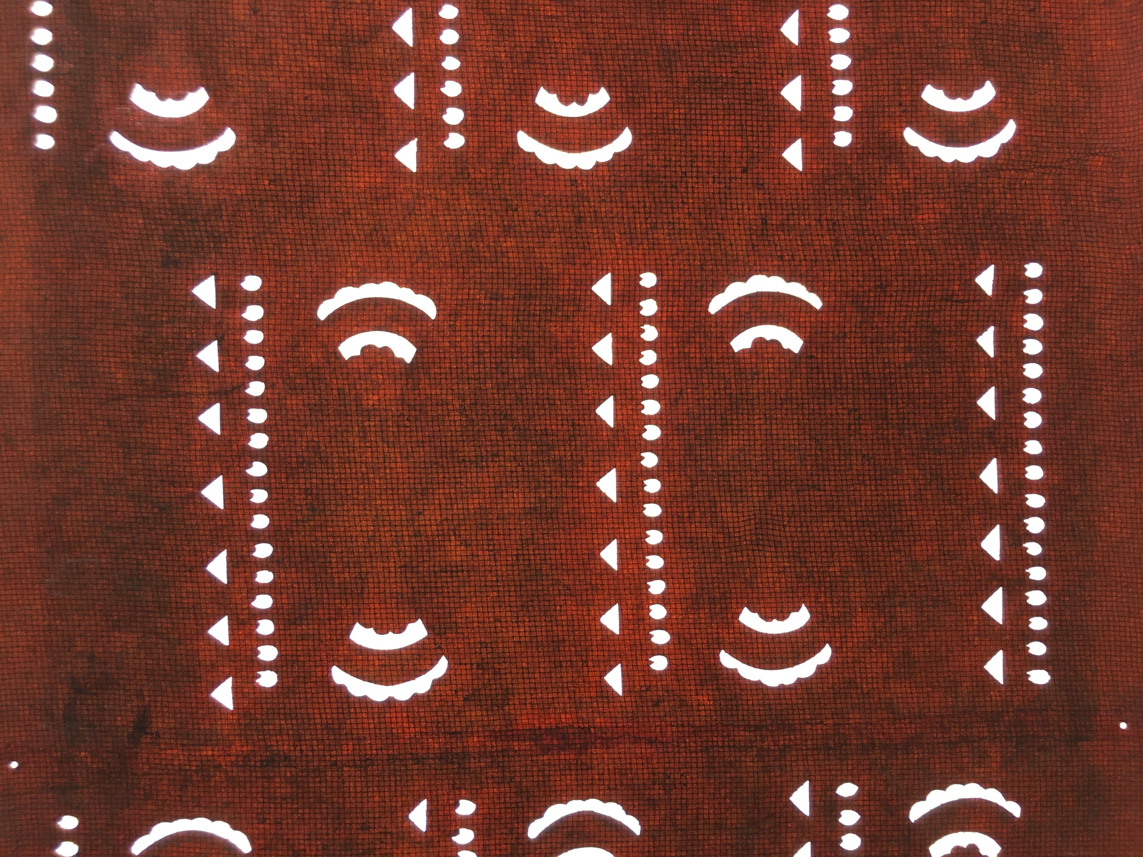Antique Japanese Katagami Kimono Stencil Katazome Abstract Pattern C749