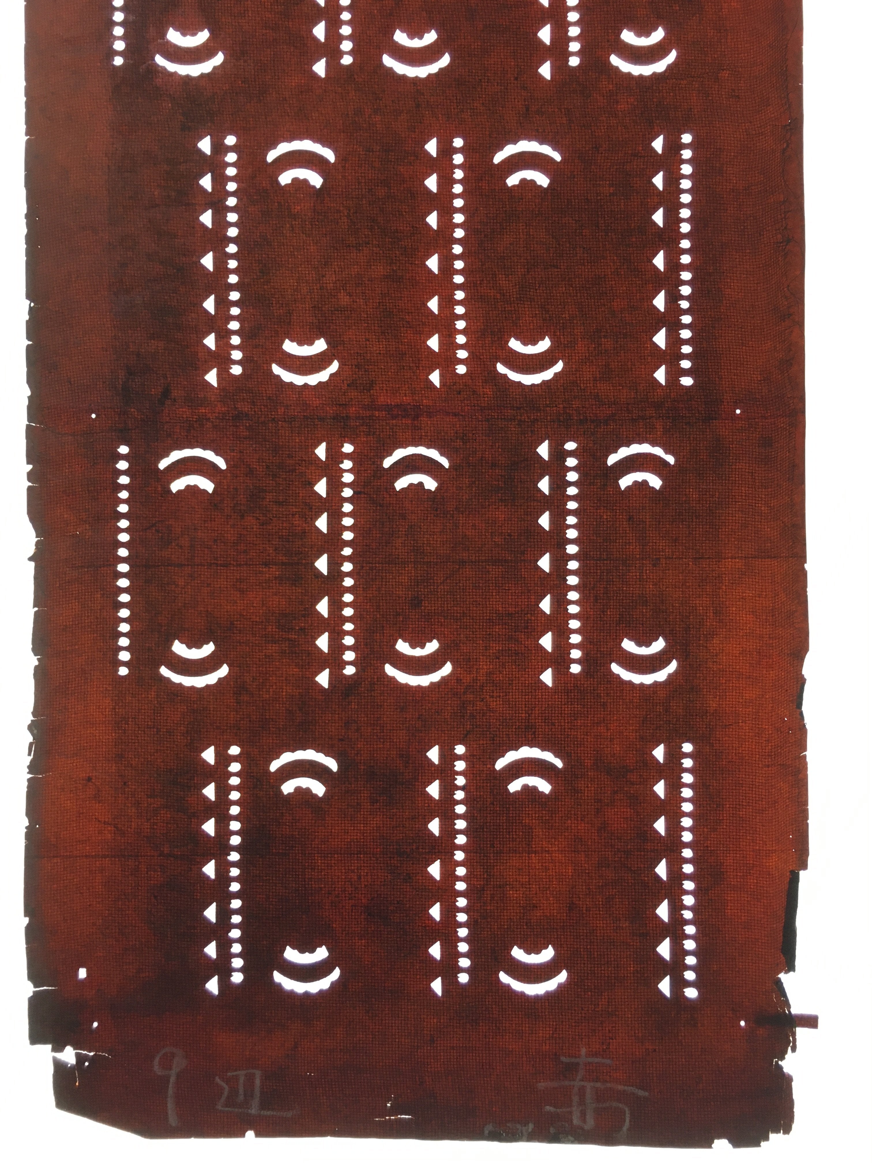 Antique Japanese Katagami Kimono Stencil Katazome Abstract Pattern C749