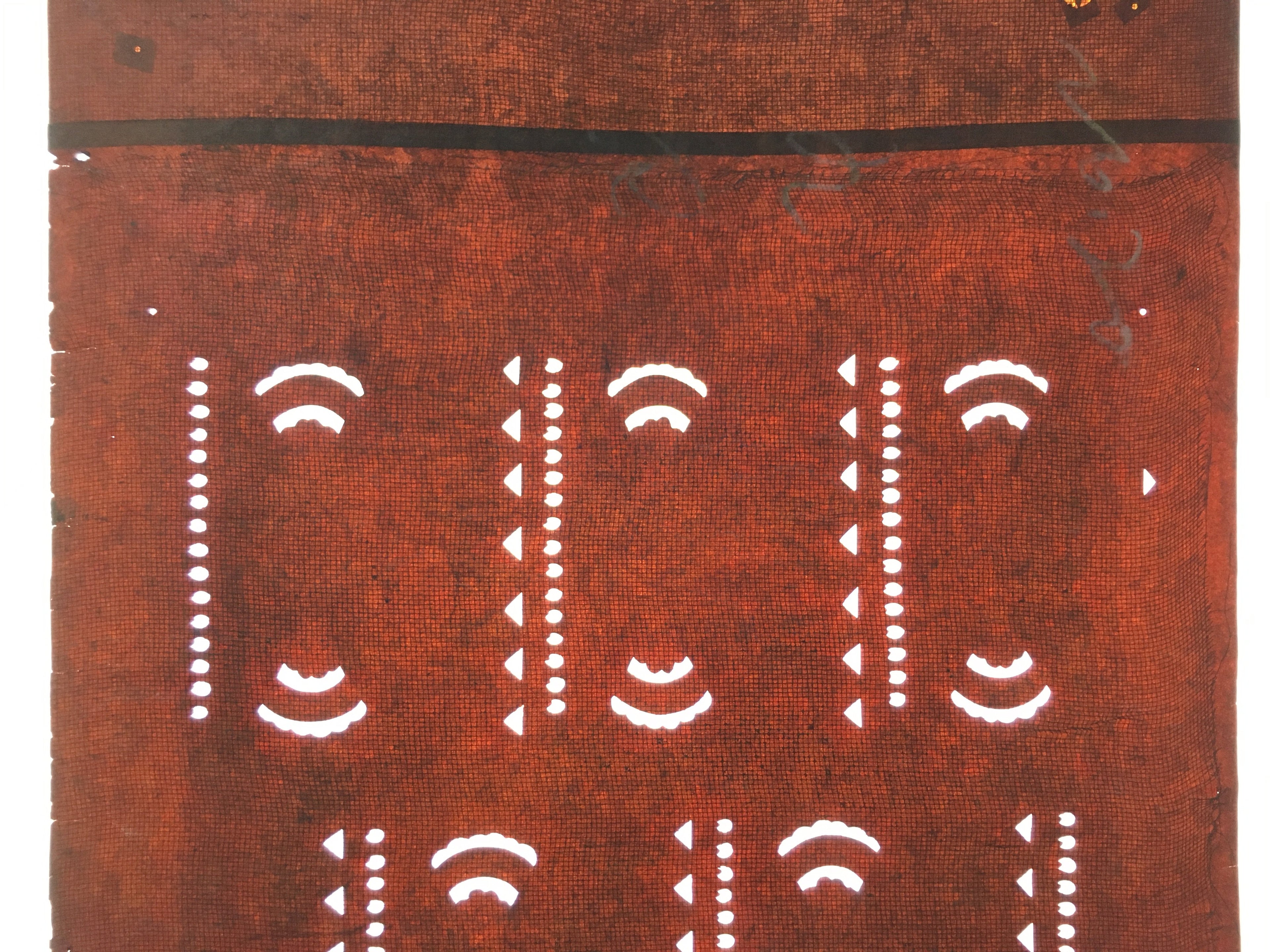 Antique Japanese Katagami Kimono Stencil Katazome Abstract Pattern C749
