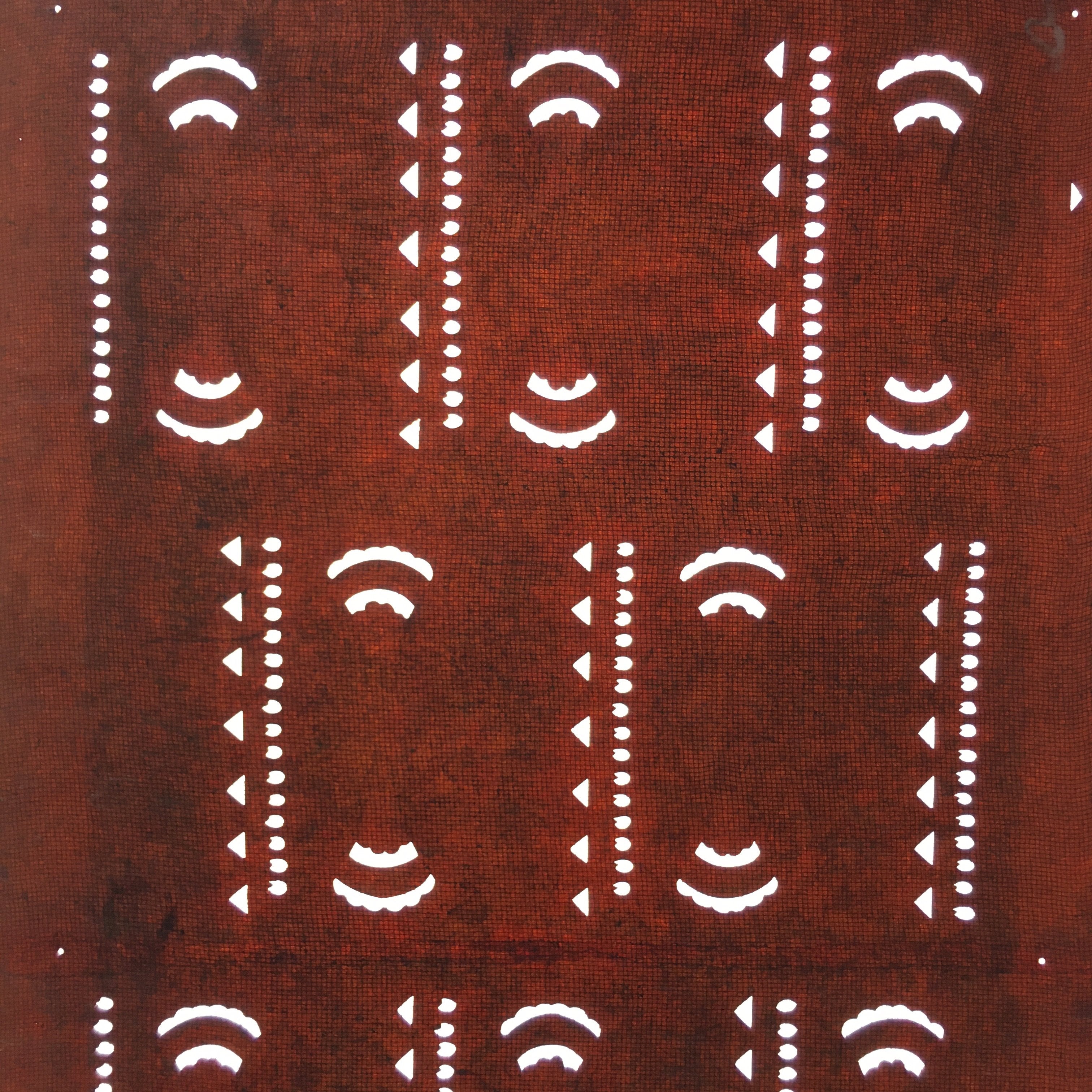 Antique Japanese Katagami Kimono Stencil Katazome Abstract Pattern C749