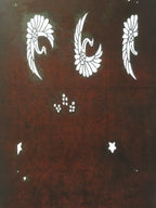 Antique Japanese Katagami Kimono Stencil Katazome Crane Flower C752