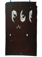 Antique Japanese Katagami Kimono Stencil Katazome Crane Flower C752