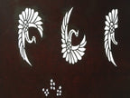 Antique Japanese Katagami Kimono Stencil Katazome Crane Flower C752