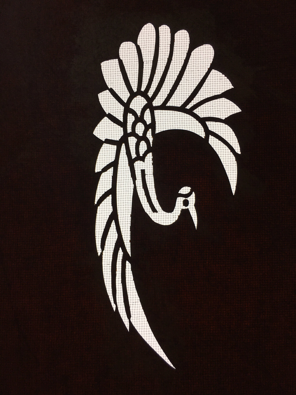 Antique Japanese Katagami Kimono Stencil Katazome Crane Flower C752