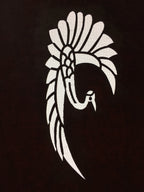 Antique Japanese Katagami Kimono Stencil Katazome Crane Flower C752