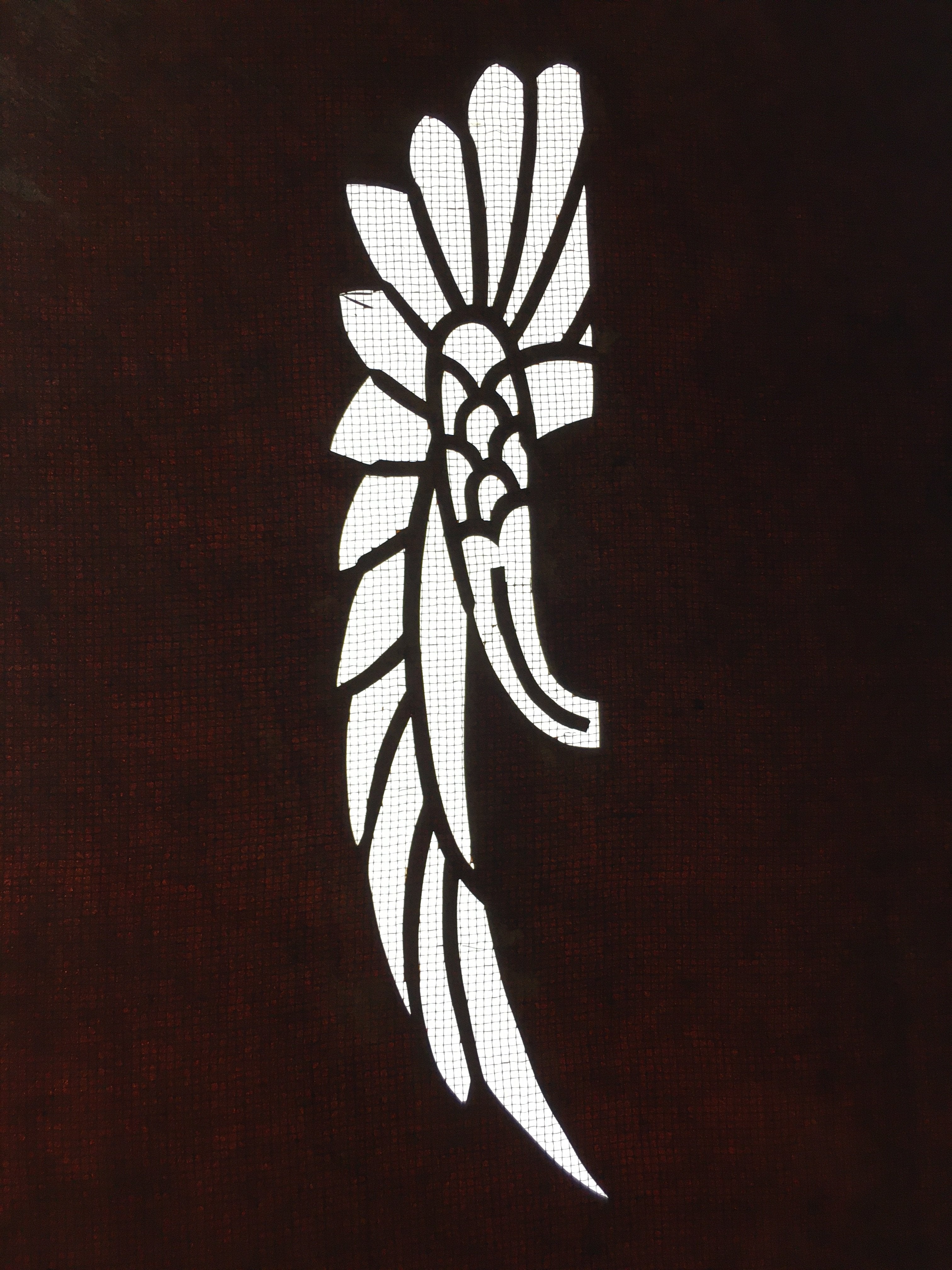 Antique Japanese Katagami Kimono Stencil Katazome Crane Flower C752