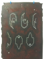 Antique Japanese Katagami Kimono Stencil Katazome Crane Star Cloud C777