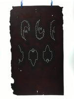 Antique Japanese Katagami Kimono Stencil Katazome Crane Star Cloud C777