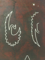 Antique Japanese Katagami Kimono Stencil Katazome Crane Star Cloud C777