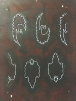 Antique Japanese Katagami Kimono Stencil Katazome Crane Star Cloud C777