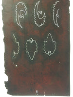 Antique Japanese Katagami Kimono Stencil Katazome Crane Star Cloud C777