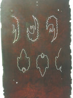 Antique Japanese Katagami Kimono Stencil Katazome Crane Star Cloud C778