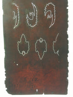 Antique Japanese Katagami Kimono Stencil Katazome Crane Star Cloud C778