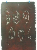 Antique Japanese Katagami Kimono Stencil Katazome Crane Star Cloud C778