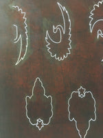 Antique Japanese Katagami Kimono Stencil Katazome Crane Star Cloud C778