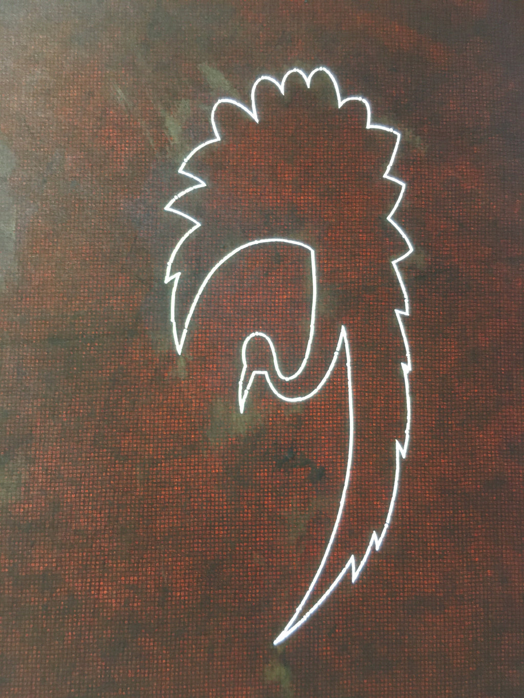 Antique Japanese Katagami Kimono Stencil Katazome Crane Star Cloud C778