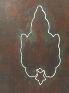 Antique Japanese Katagami Kimono Stencil Katazome Crane Star Cloud C778