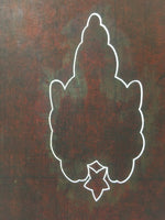 Antique Japanese Katagami Kimono Stencil Katazome Crane Star Cloud C778