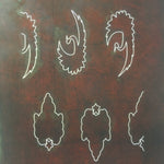 Antique Japanese Katagami Kimono Stencil Katazome Crane Star Cloud C778