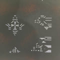 Antique Japanese Katagami Kimono Stencil Katazome Design Arrows And Lines C800