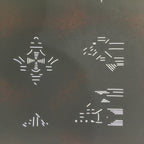 Antique Japanese Katagami Kimono Stencil Katazome Design Arrows And Lines C800