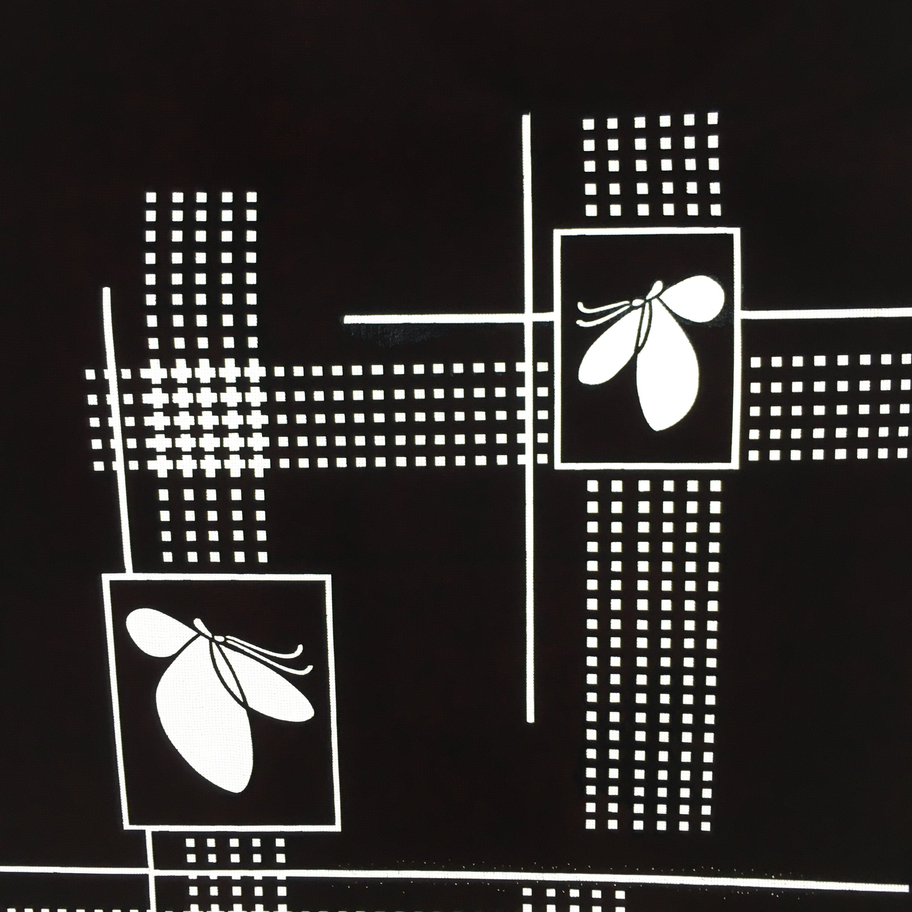 Antique Japanese Katagami Kimono Stencil Katazome Design Butterfly Square C810