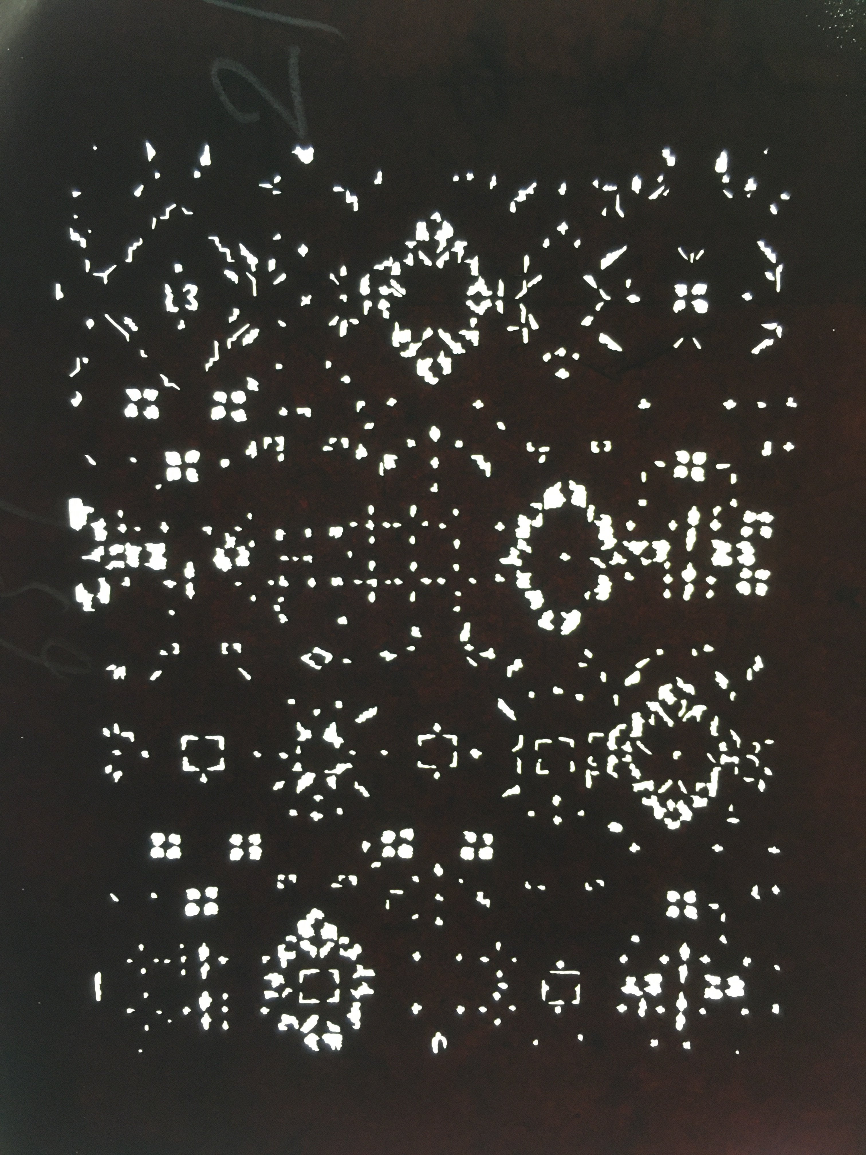 Antique Japanese Katagami Kimono Stencil Katazome Design Circle Dots C799