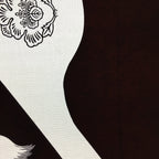 Antique Japanese Katagami Kimono Stencil Katazome Design Flower Crest C808