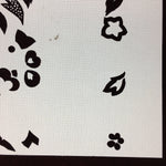 Antique Japanese Katagami Kimono Stencil Katazome Design Flower Star C811