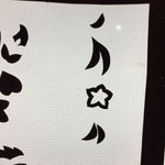 Antique Japanese Katagami Kimono Stencil Katazome Design Flower Star C811